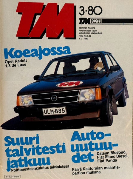 Nostalginen lehti. TEKNIIKAN MAAILMA v.1980 n:o 3