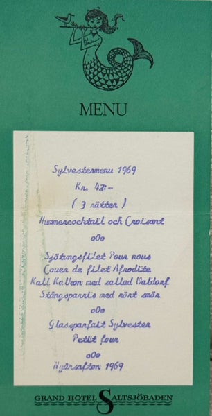MENU - GRAND HOTEL SALTSJ&Ouml;BADEN