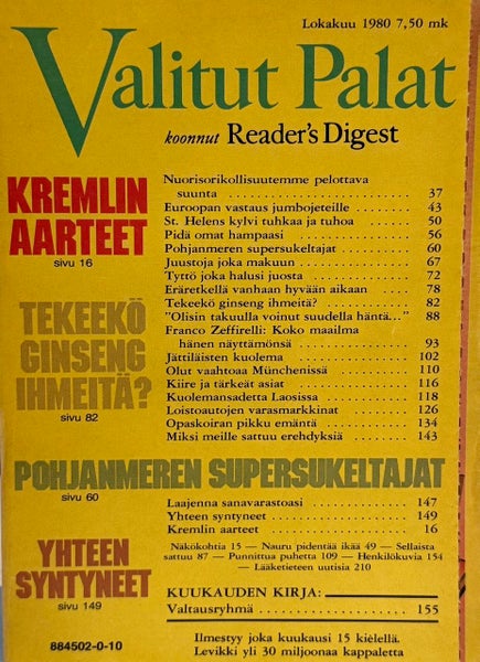 VALITUT PALAT v.1980 Lokakuu