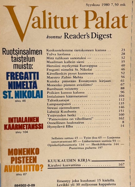 VALITUT PALAT v.1980 Syyskuu