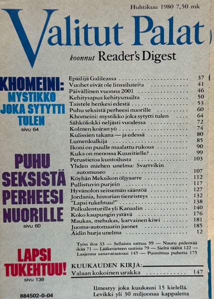 VALITUT PALAT v.1980 Huhtikuu