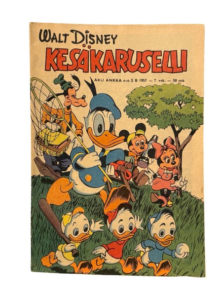 Nostalginen lehti. AKU ANKKA v.1957 KES&Auml;KARUSELLI