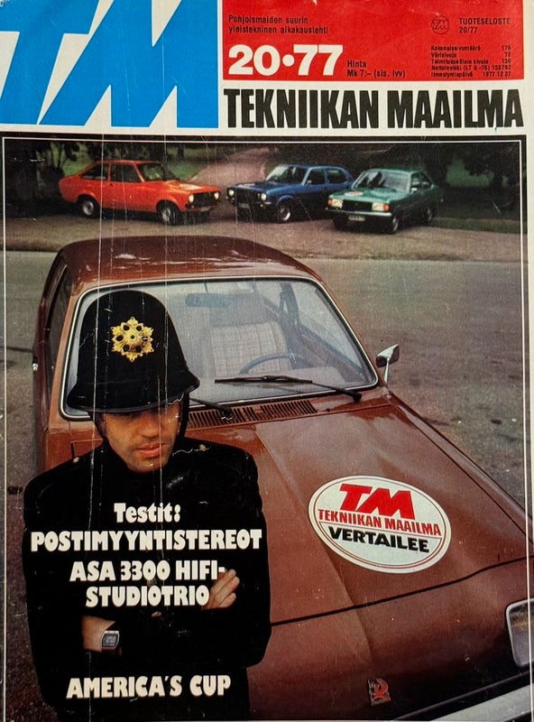 Nostalginen lehti. TEKNIIKAN MAAILMA v.1977 n:o 20