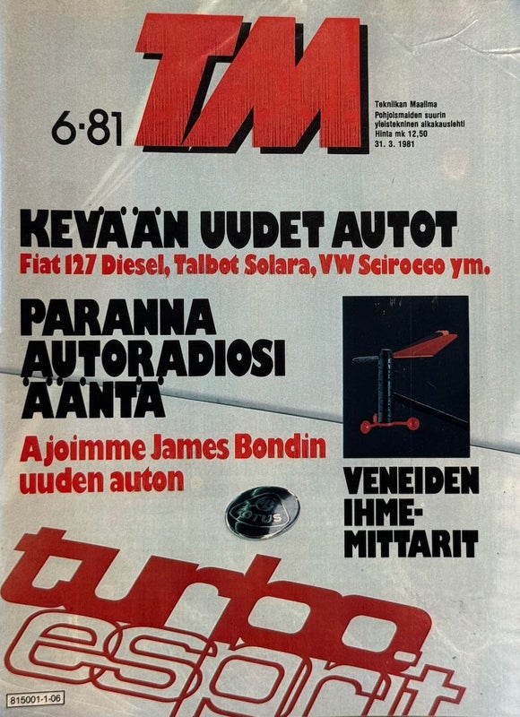 Nostalginen lehti. TEKNIIKAN MAAILMA v.1981 n:o 6