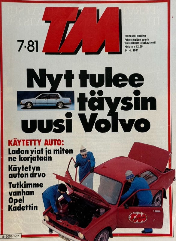 Nostalginen lehti. TEKNIIKAN MAAILMA v.1981 n:o 7