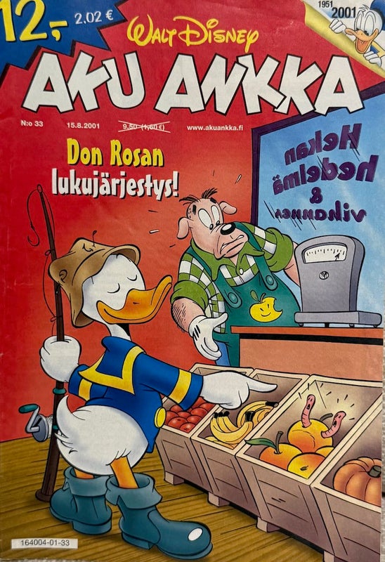 Nostalginen lehti. AKU ANKKA v.2001  15.8 n:o 33