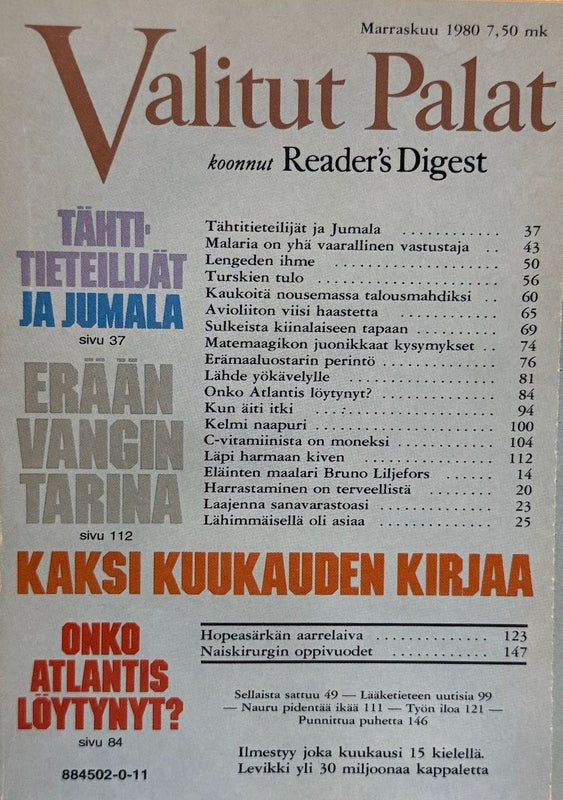 VALITUT PALAT v.1980 Marraskuu