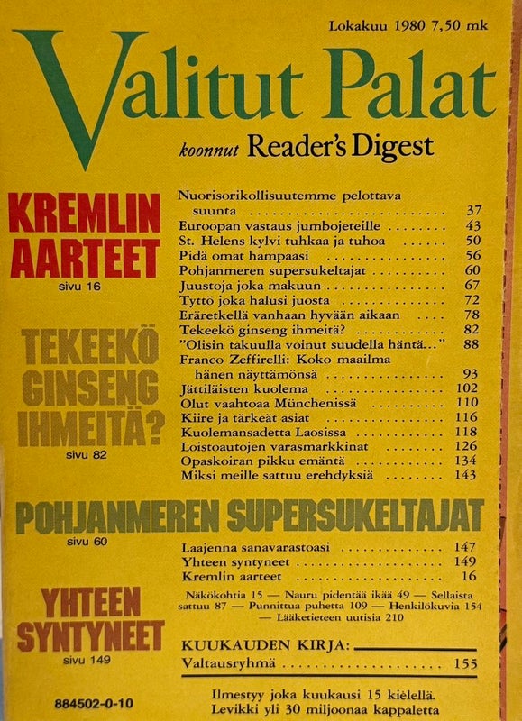 VALITUT PALAT v.1980 Lokakuu
