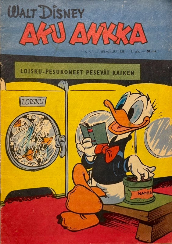 Nostalginen lehti. AKU ANKKA v.1958 n:o 3 HELMIKUU