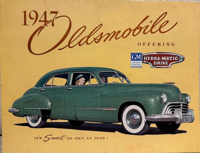 VANHA ESITE OLDSMOBILE 1947